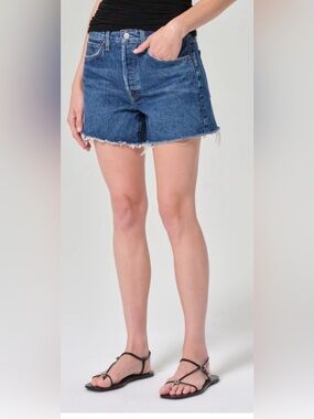 Agolde PARKER LONG SHORT in Medium Wash Size 30